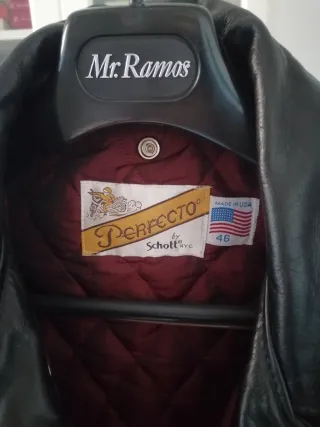 Giacca Schott Perfecto 615 Pelle Nera Taglia L