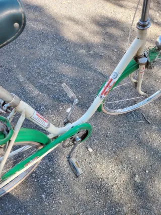 Bicicleta antigua verde