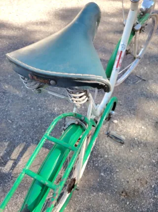 Bicicleta antigua verde