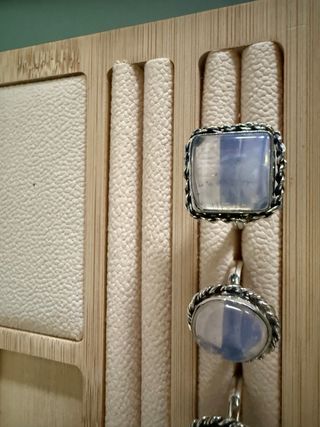 Anillo Plata 925 Ágata Blanca