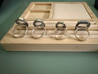 Anillo Plata 925 Ágata Blanca