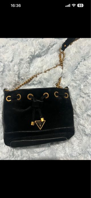 Bolso Guess Negro Piel Poco Uso