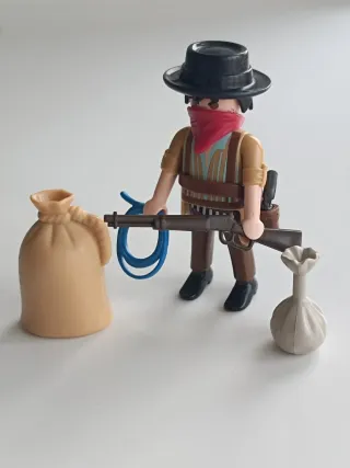 Playmobil Bandido con Rifle y Sacos