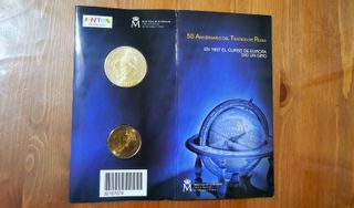 Moneda 12€ 2007 Tratado de Roma Plata. Cartera.