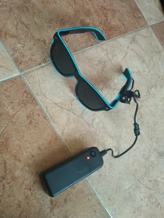 Gafas LED Negras y Azules