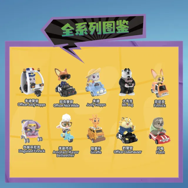 ZOOTOPIA Disney MINISO "Clawdauser" Dudu Fun Car