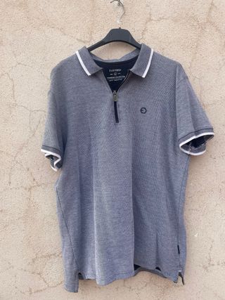 Polo Tiffosi Gris con Cremallera