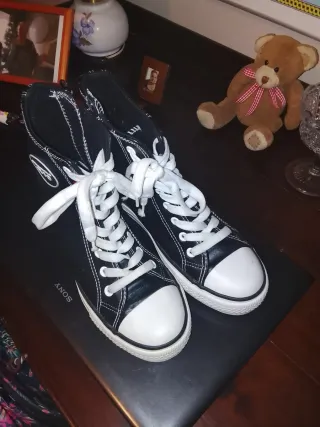 Botín Bamba Negro y Blanco