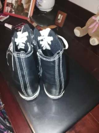 Botín Bamba Negro y Blanco