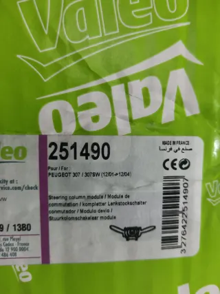 Columna Dirección Valeo 251490 mando de luces