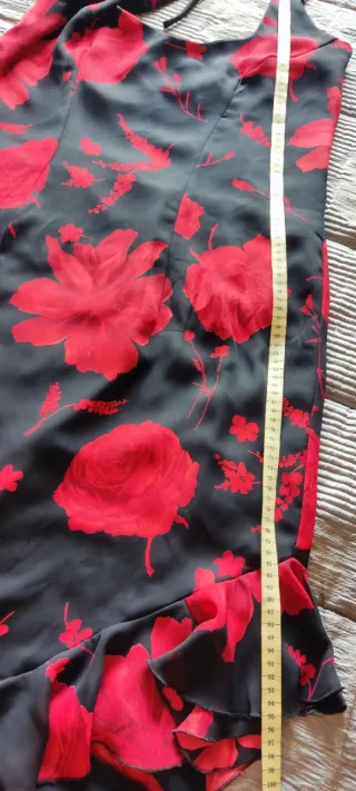 Vestido asimétrico estampado floral