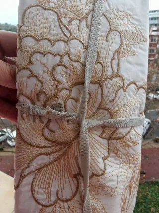 Fundas Almohada Zara Home Doradas 50x95