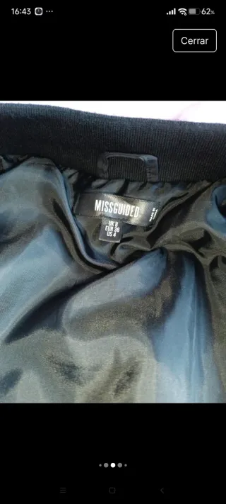 Chaqueta Bomber Negra