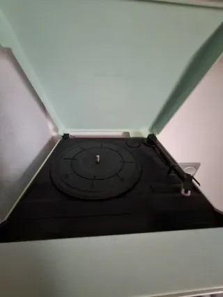Tocadiscos turquesa
