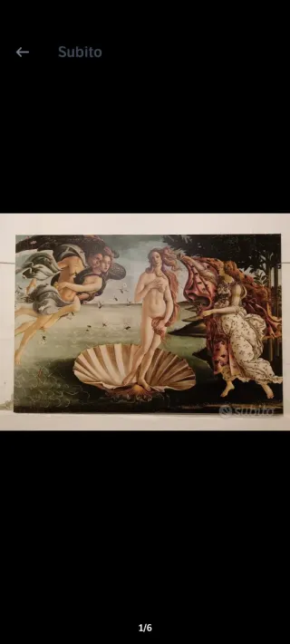 Replica quadro Venere Botticelli 120x80