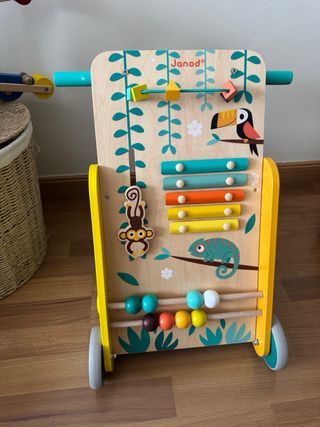 Andador Janod Madera Bebé Xilófono Cuentas