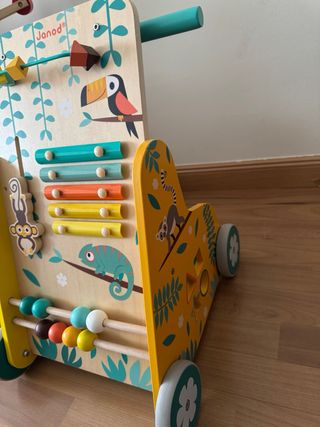 Andador Janod Madera Bebé Xilófono Cuentas