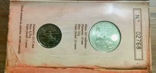 Moneda 12€ + 2. Don Quijote 2005. Cartera.