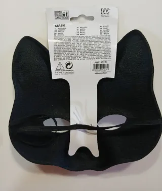 Máscara de gato de tela Widmann