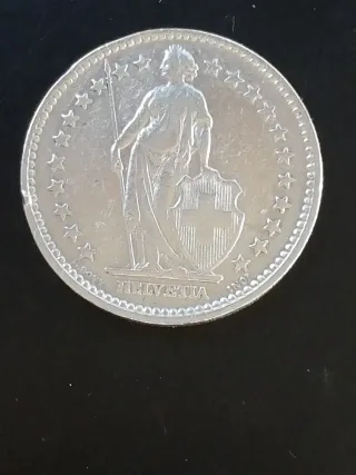 Moneda 2 Francos Suizos 1914 B