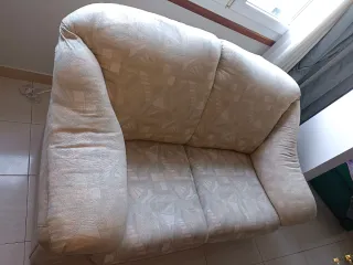 2 Sofás de tela Beige multicolor