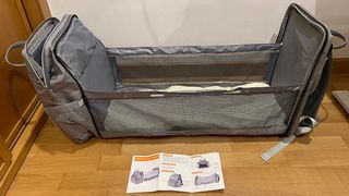 Mochila Cuna Portátil Gris