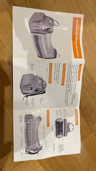 Mochila Cuna Portátil Gris