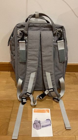 Mochila Cuna Portátil Gris