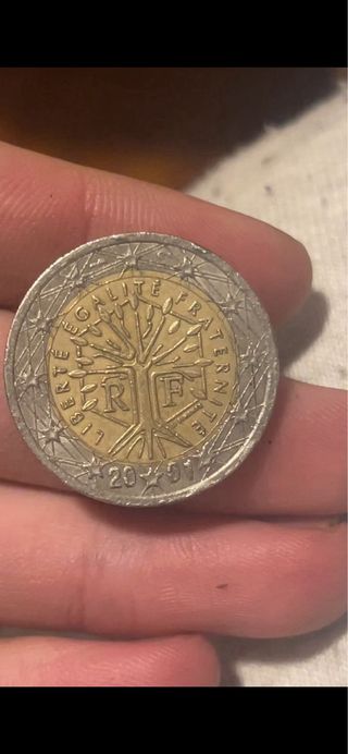 Moneda 2€ Francia 2001 Mejor en persona
