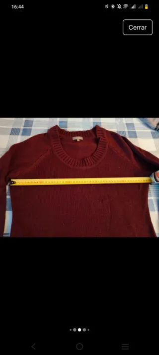 Jersey burdeos cuello redondo