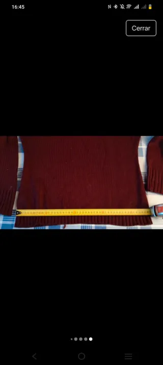 Jersey burdeos cuello redondo