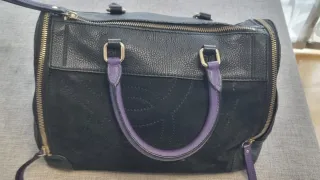 Bolso Purificación García Negro y Morado