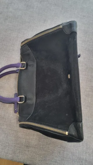 Bolso Purificación García Negro y Morado