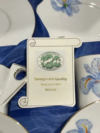 Set 6 Tazzine Caffè Porcellana Iris