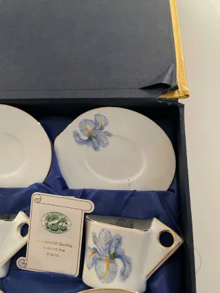 Set 6 Tazzine Caffè Porcellana Iris