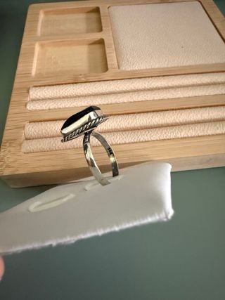 Anillo Plata 925 Ágata Verde