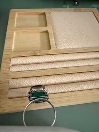 Anillo Plata 925 Ágata Verde