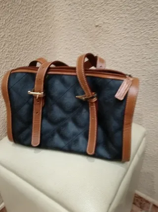 Bolso piel y textil sin estrenar