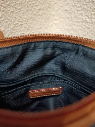 Bolso piel y textil sin estrenar