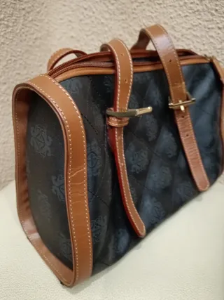 Bolso piel y textil sin estrenar