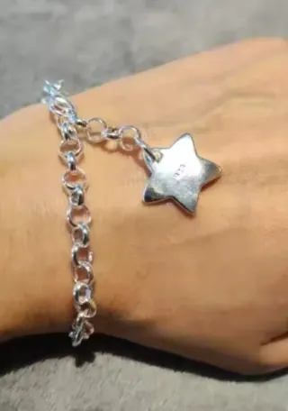 Pulsera de plata con estrella