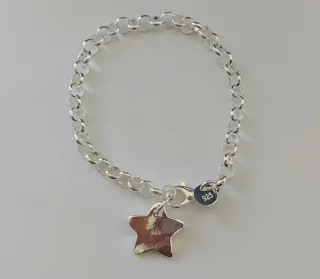 Pulsera de plata con estrella