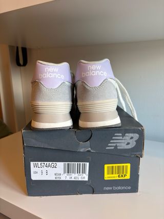 Zapatillas New Balance 574 Gris y Morado