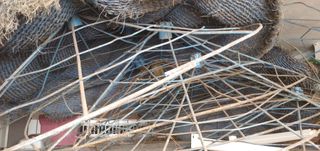 Estructura sombrilla playa/jardín esparto