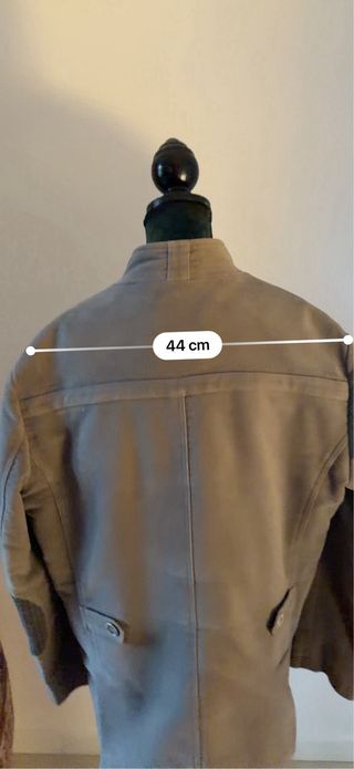 Giacca uomo cotone sportiva grigia con toppe