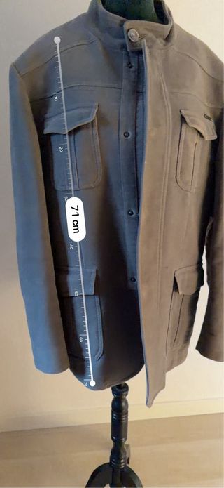 Giacca uomo cotone sportiva grigia con toppe