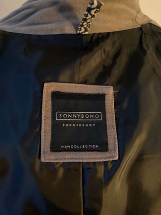 Giacca uomo cotone sportiva grigia con toppe