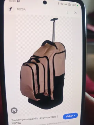 Maleta Trolley con Mochila Desmontable FECSA