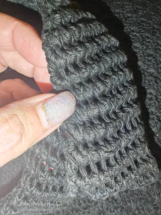 Borsa uncinetto nera