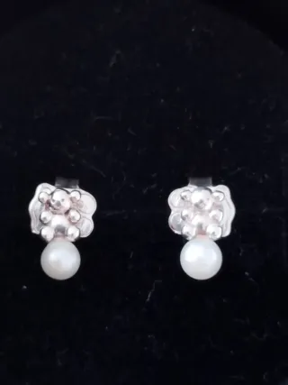 Pendientes osito Tous Niña Plata Perla